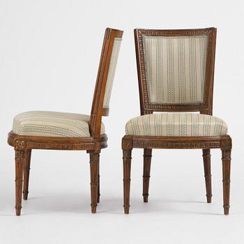 Stolar, sex stycken, av Ephraim Ståhl (mästare i Stockholm 1794-1820), Sengustavianska.