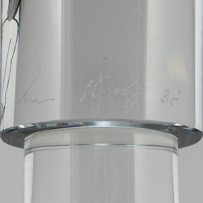 ANN WOLFF, glasskulptur, 1980-tal, signerad.