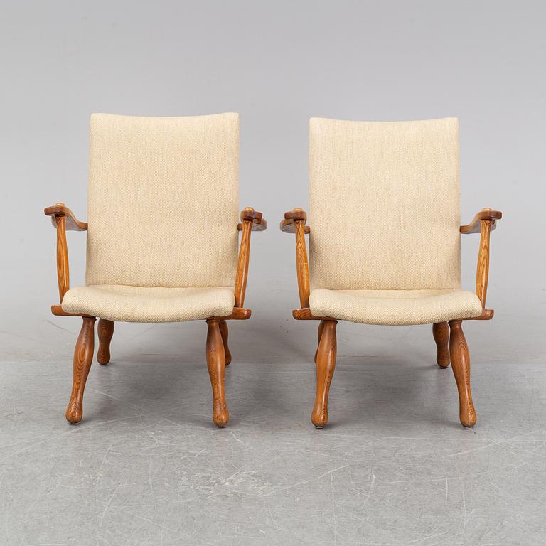 A pair of 1940's Swedish Modern easy chairs.