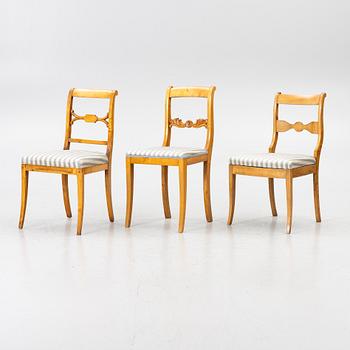 Chairs, 13 similar, Karl Johan, 19th century.