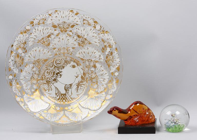 PARTI GLAS, 3 delar, bl a Björn Wiinblad.