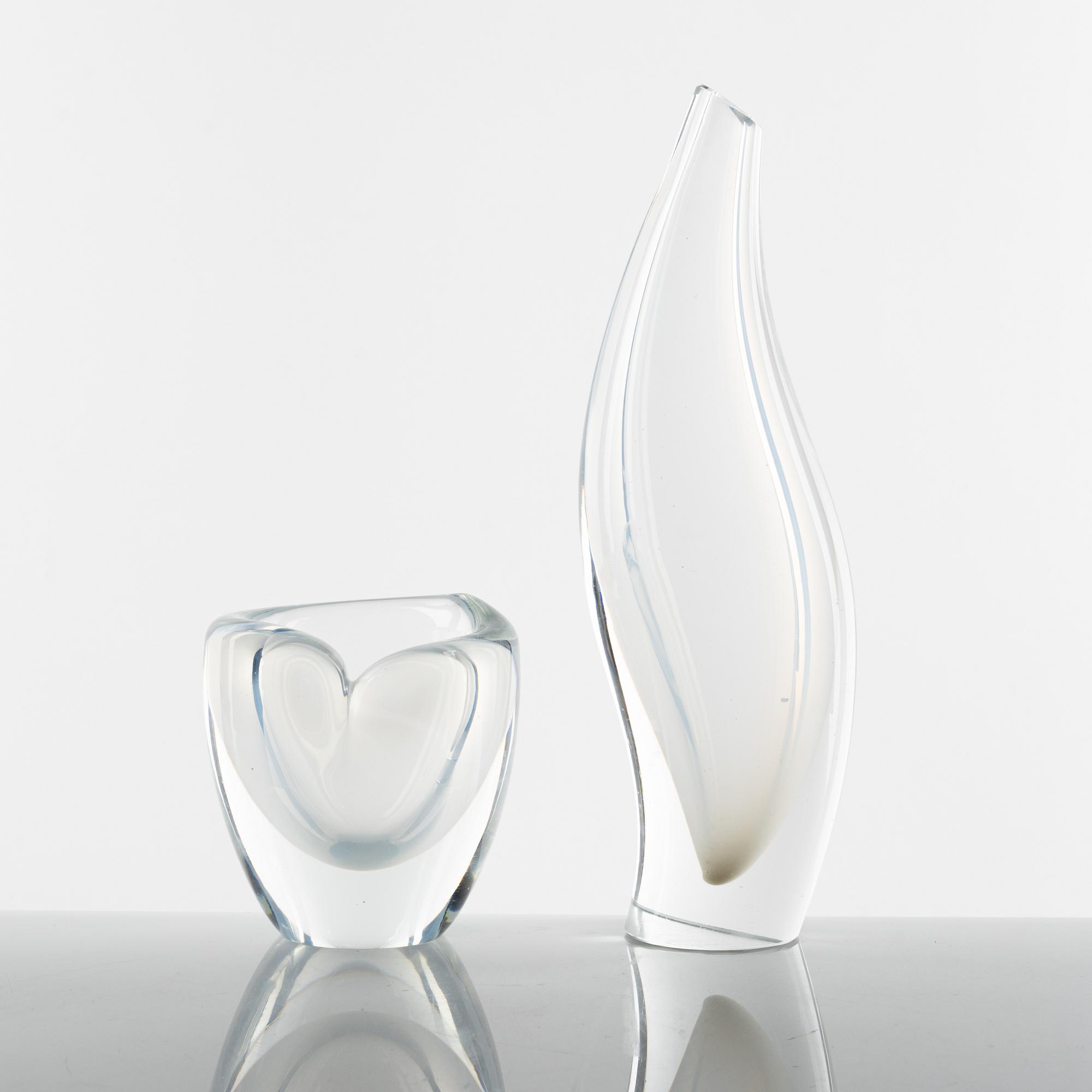 Tapio Wirkkala, vaser, 2 st, Iittala, Finland.