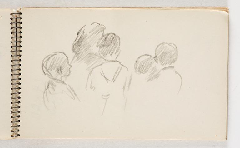 Lotte Laserstein, 10 små skissblock med teckningar.