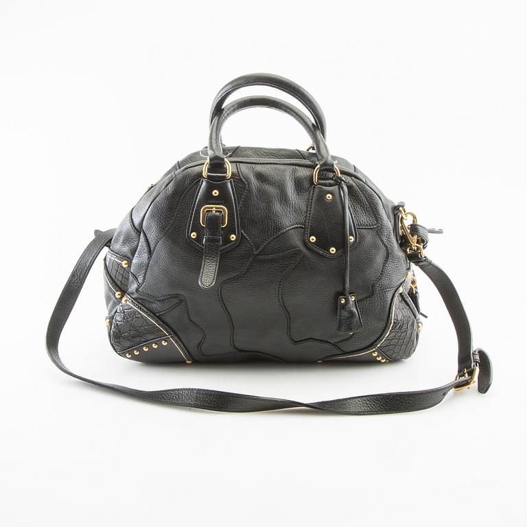 Prada, Väska "Cervo Patch Bauletto Fringe Bag".