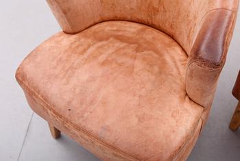 FÅTÖLJER, 1 par, 1900-talets andra hälft.