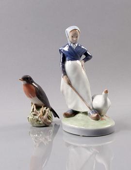 FIGURINER, 2 st, porslin, Royal Copenhagen.