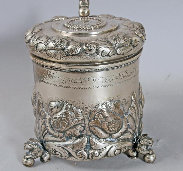 DRYCKESKANNA, silver, barockstil, 1900-talet.