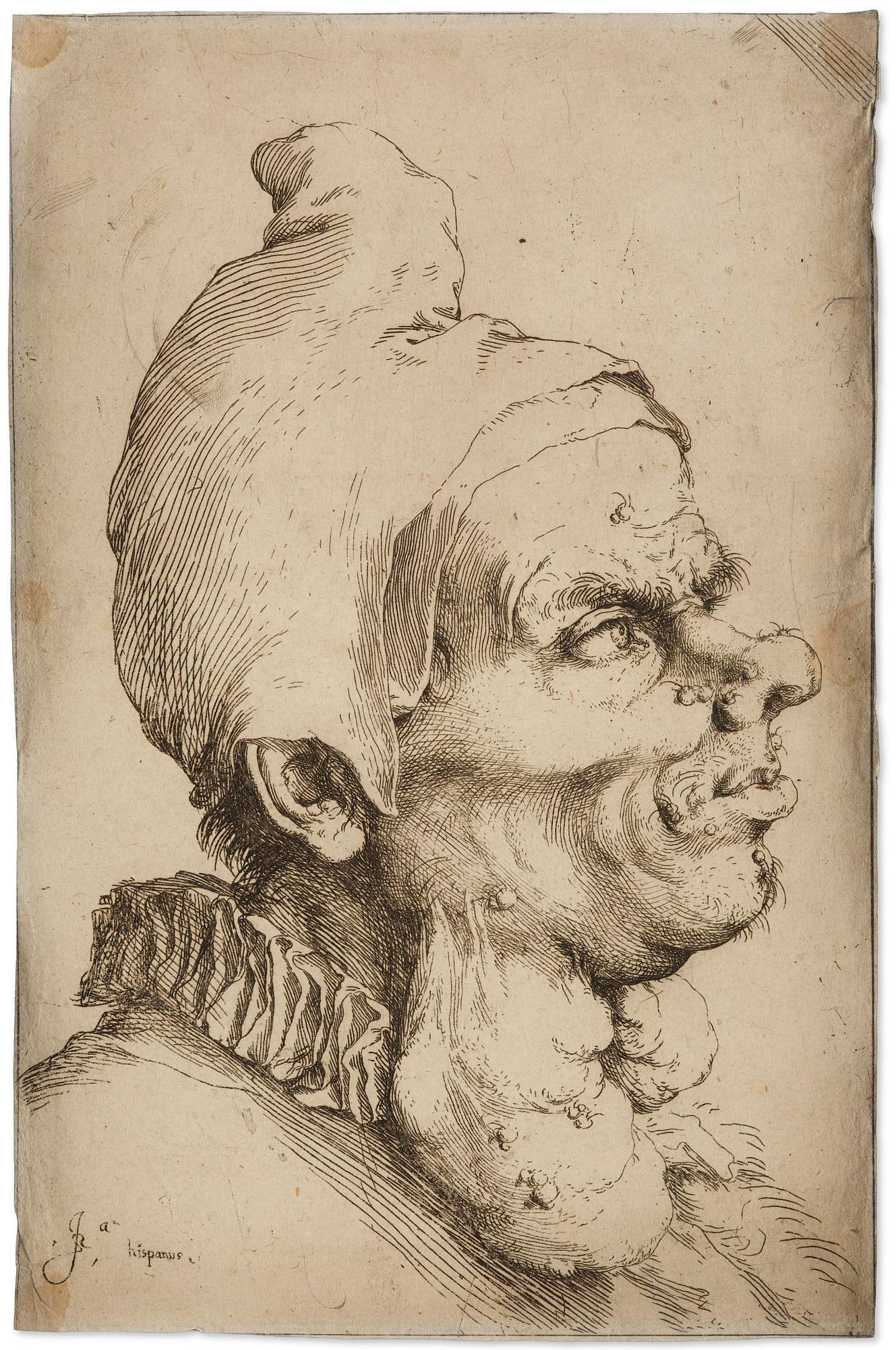 Jusepe de Ribera, "Cabeza grotesca grande".