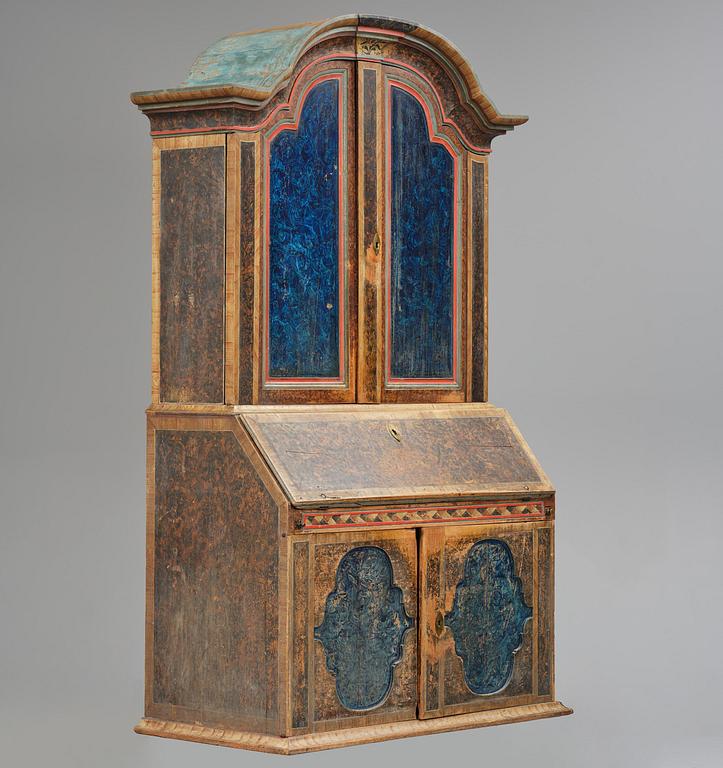 A polychrome-painted folk art cabinet from Värmland, Sweden, dated 1818.