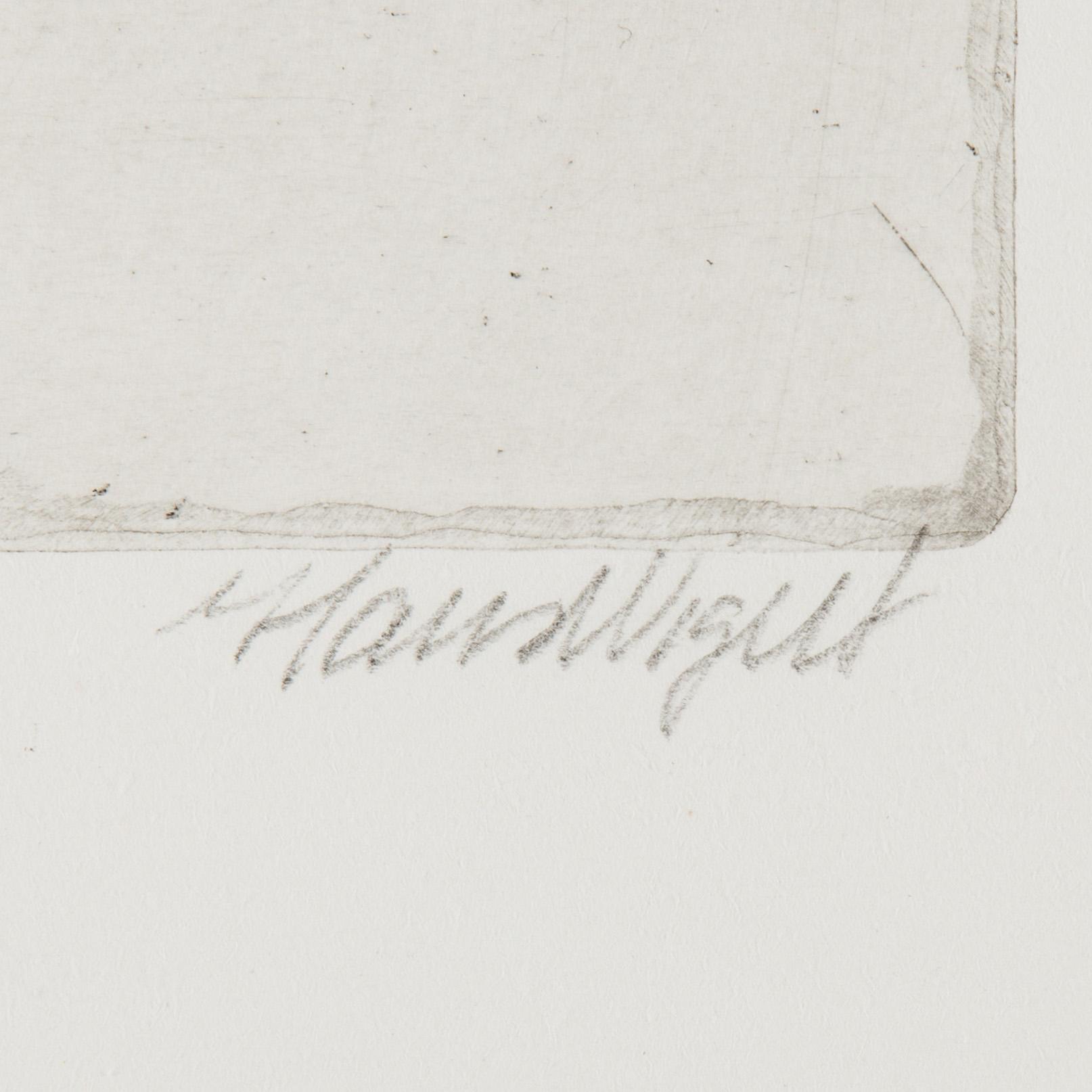 ETCHINGS, 4 pieces, one of wich Hans Wigert.