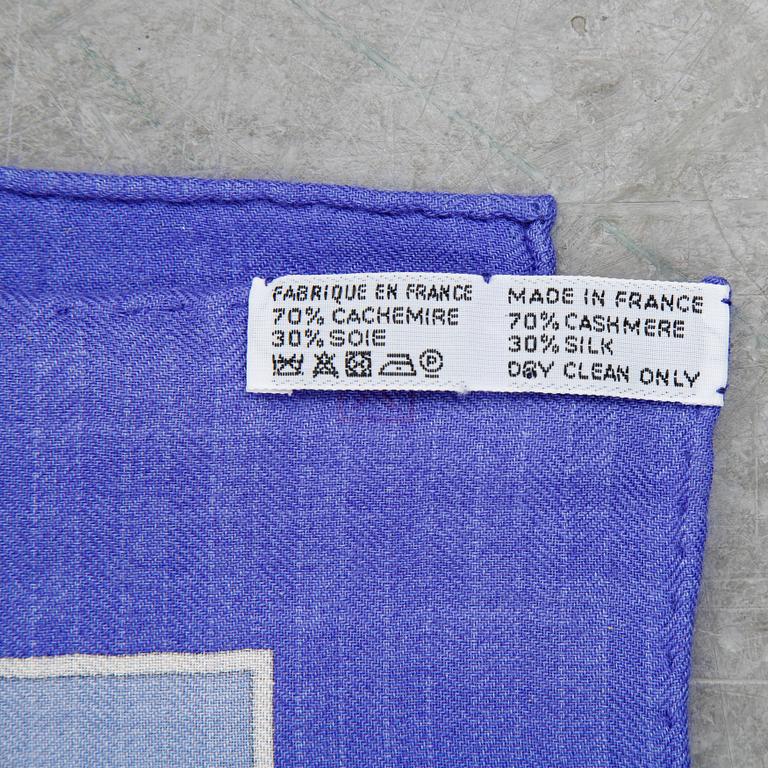Hermès, a cachmere and silk 'La Promenade du Matin' scarf.