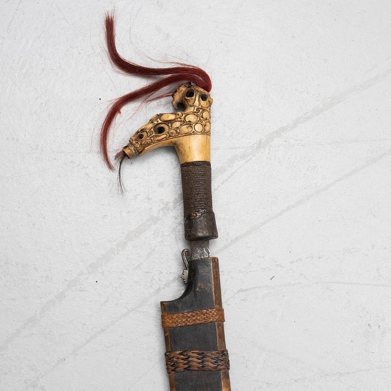 A curved Mandau-sword, possible 19th Century.