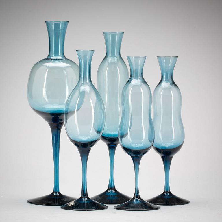 VASER, 5 st. Glas, Orrefors.