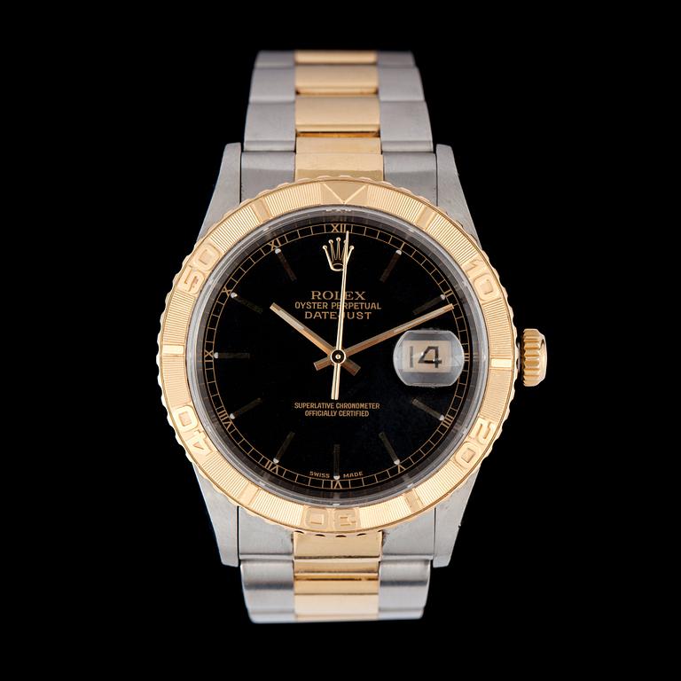 A Rolex Oyster Perpetual Datejust "Turn-O-Graph" men's wrist watch. Chronometer, Ref no. 16263, Serial no. K349308.