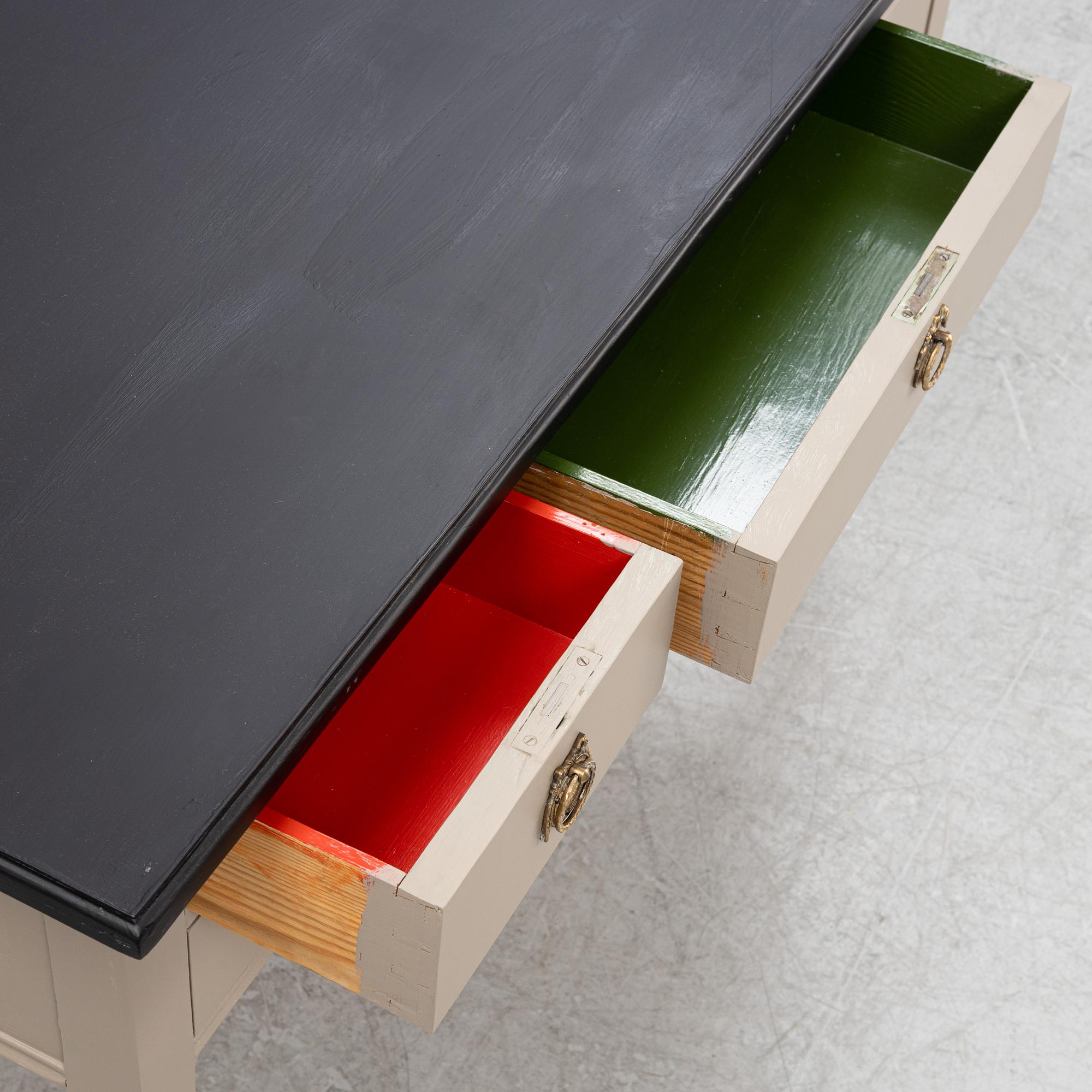 A painted desk, first half of the 20th Century.