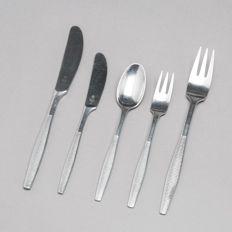 JENS QUISTGAARD, 25 delar, bestick "Variation VI", rostfritt stål, Dansk design Tyskland, 1900-talets andra hälft.