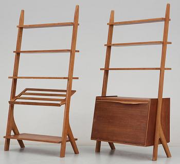 BOKHYLLOR, ett par, teak, 1950/60-tal.