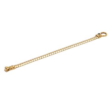18K gold bracelet with a sapphire, Balestra Giovanni & Figli, Vicenza, Italy.