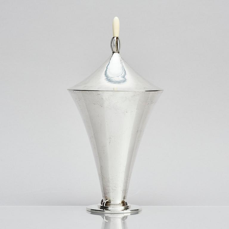 Wiwen Nilsson, a silver beaker with lid, Lund, Sweden 1927.
