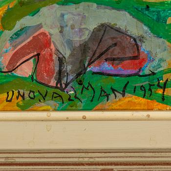 UNO VALLMAN, oil on panel, signed.