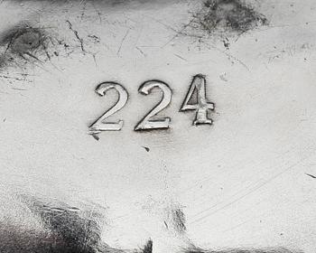 LJUSSTAKAR, 2 par, nysilver, Wurttembergische Metallwarenfabrik, jugend. Omkring 1900.