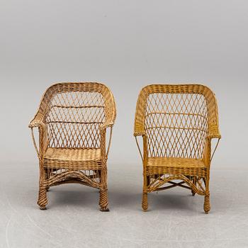 a pair of basket chairs, late 20th century.