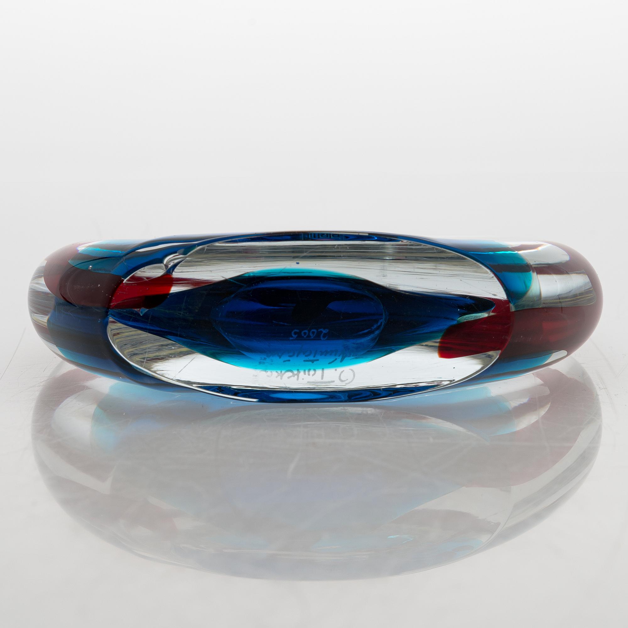 Oiva Toikka, glasskulptur, "Lolli", signerad O. Toikka Nuutajärvi 2005.