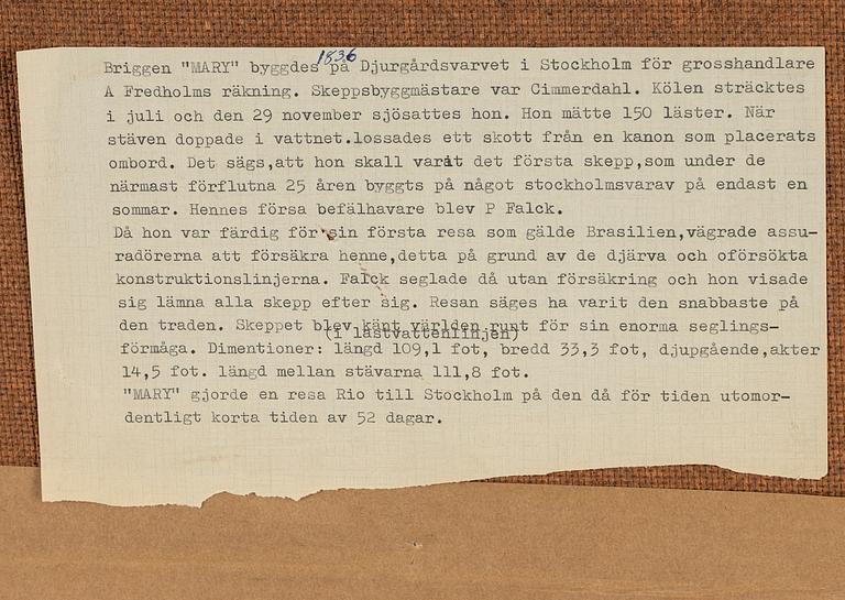 GUSTAF FREDRIKSSON, akvarell, signerad.