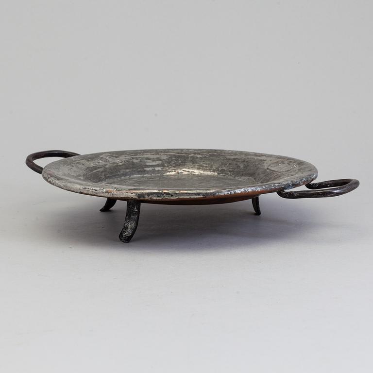 THREE COPPER KITCHEN UTENSILS, 19th century.