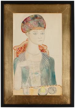 Hilding Linnqvist, "Flicka på café" (Lemon squash).