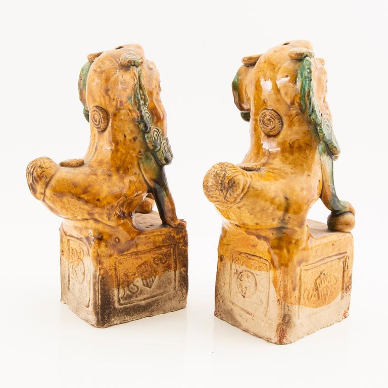 Rökelsehållare, fyra stycken, sen Qingdynasti.