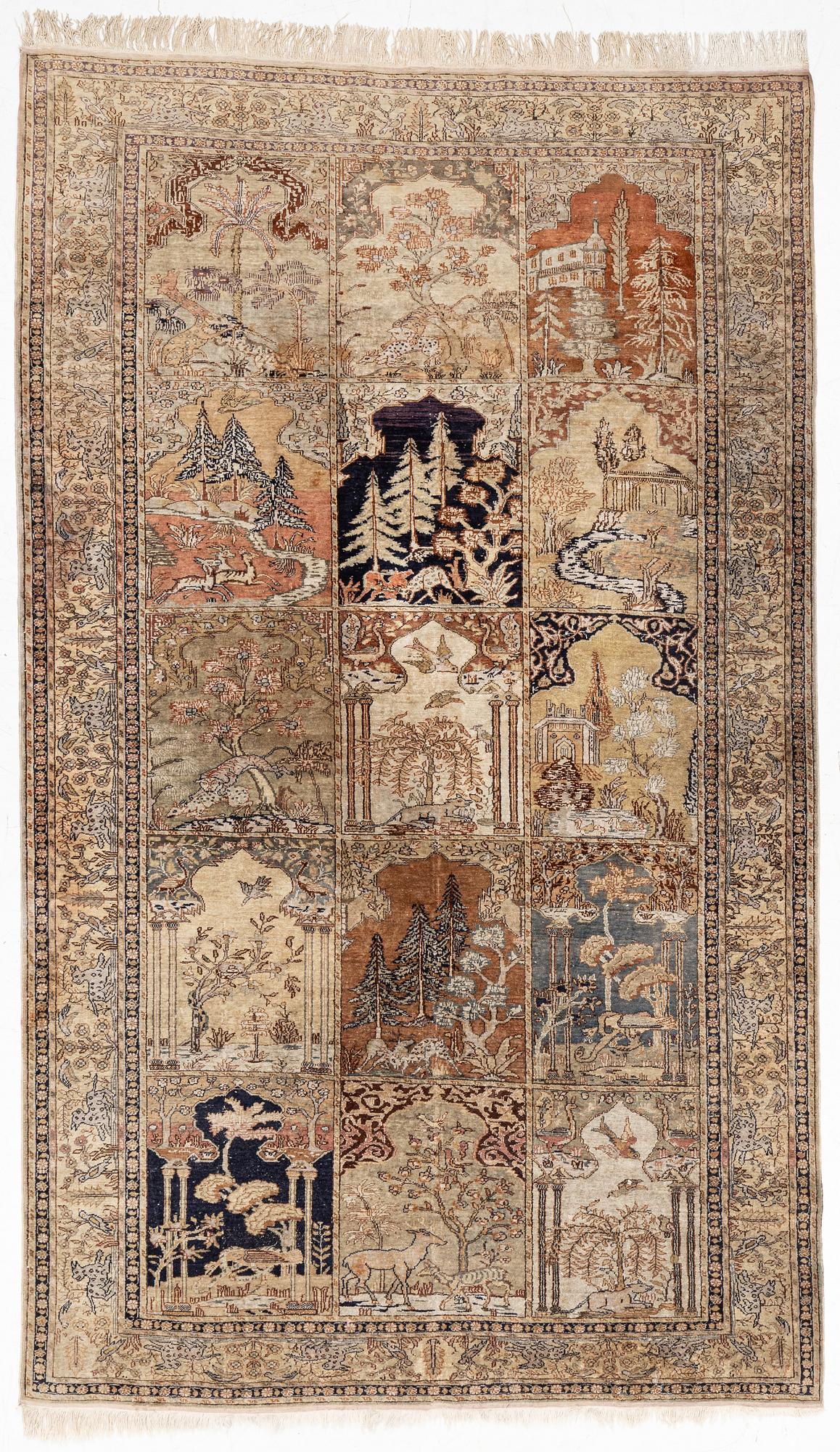 Rug, Kayseri, figural, approximately 330 x 195 cm.