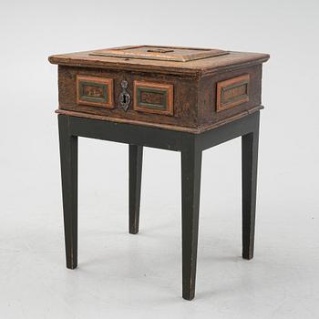 A painted Baroque chest, 18th Century.