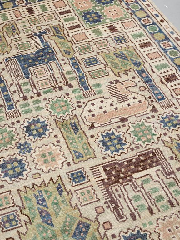 Märta Måås-Fjetterström, A carpet, "Hästhagen", knotted pile, ca 346 x 218,5-220 cm, signed AB MMF.