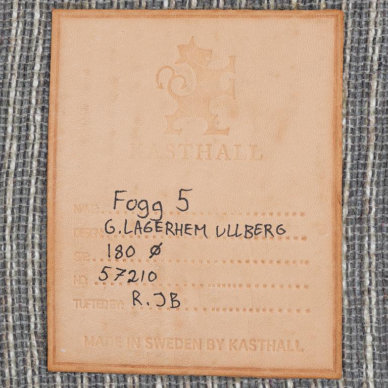 Gunilla Lagerhem Ullberg, rugs 2 pcs, "Fogg 5", Kasthall, diameter approx. 180 and 140 cm.