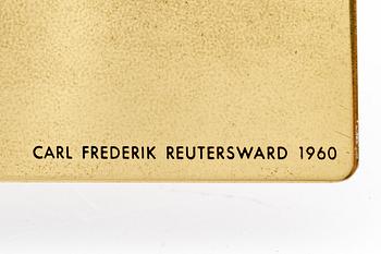 A brass multipel by Carl Fredrik Reuterswärd, signed in the plate 7/99.