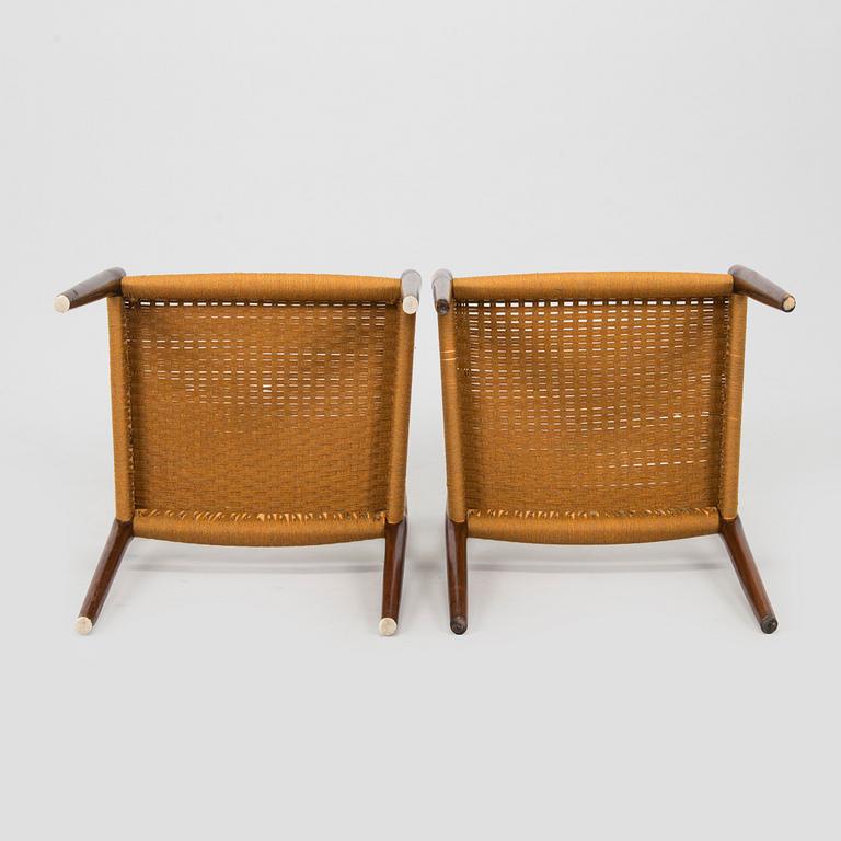 Niels Otto Møller, tuoleja, 6 kpl,  "77", J.L. Møllers Møbelfabrik, Tanska 1900-luvun puoliväli.