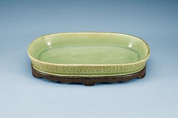 1248. A celadon glazed narcissus jardiniere, Qing dynasty.