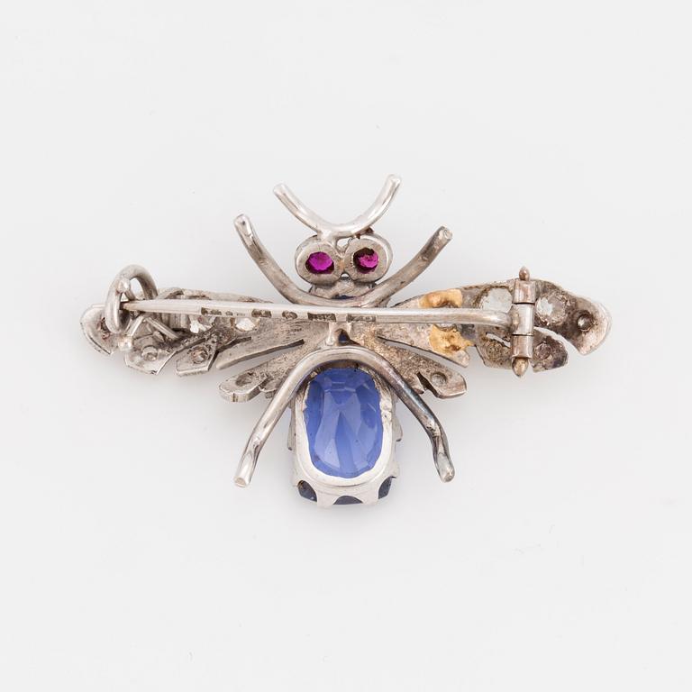 A brooch in the shape of a fly.