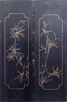 PANEL, 3 delar, Japan, omkring sekelskiftet 1900.