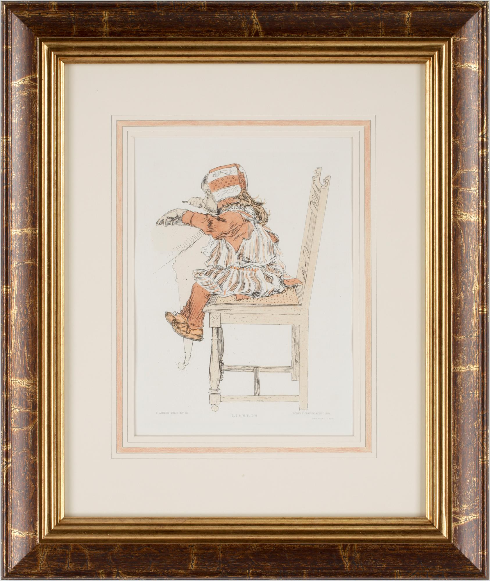 CARL LARSSON, färgetsing, Föreningen för Grafisk Konst, årsblad 1894.