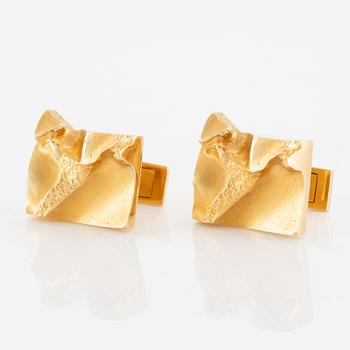 Lapponia, a pair of cufflinks, 18K gold, Finland 1976.