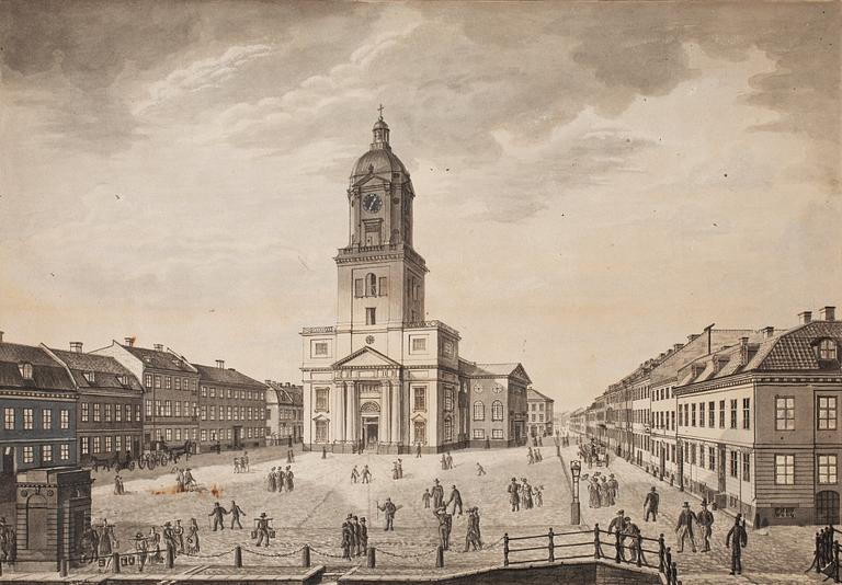 Johan Leonard Björkfeldt, "Domkyrkan i Götheborg" (The Cathedral in Gothenburg).