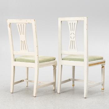 Chairs, 10 similar, circa 1800, late Gustavian.