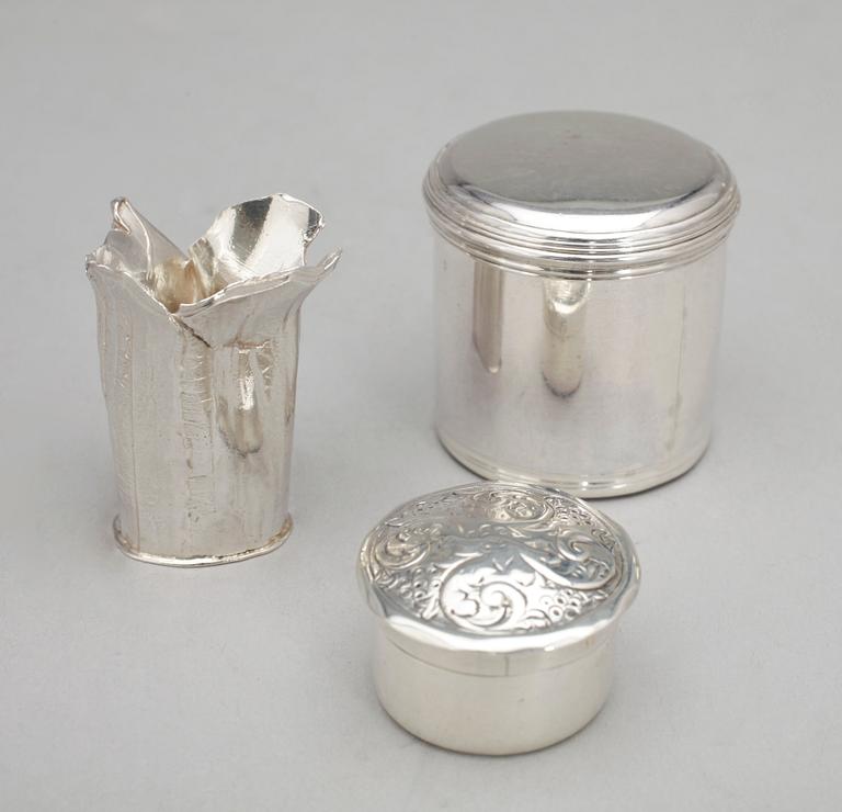 PARTI SILVER, 8 delar, bland annat Adie Brothers Ltd, Birmingham, 1978. Totalvikt ca 304g.