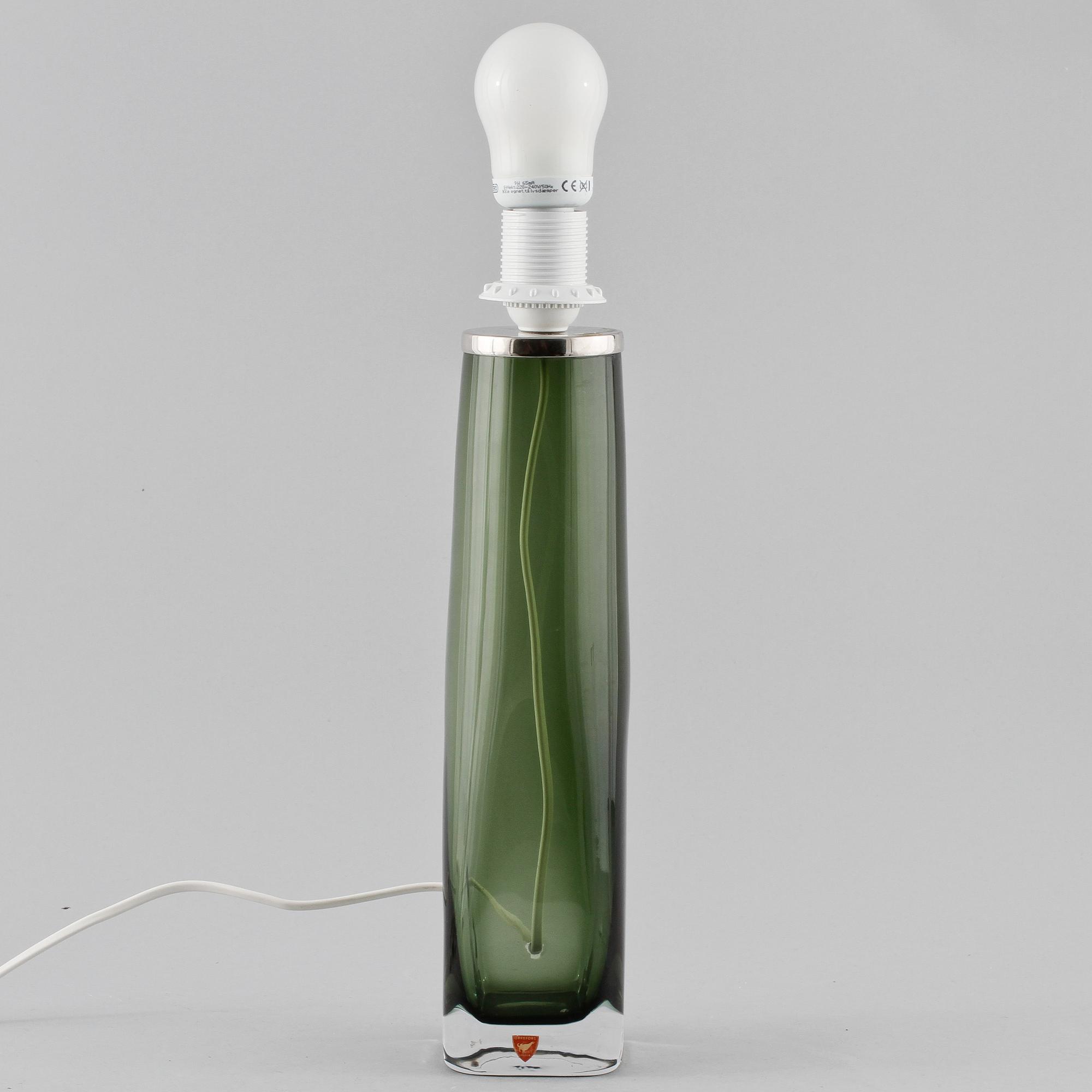 BORDSLAMPA, Carl Fagerlund, Orrefors, 1900-talets fjärde kvartal.