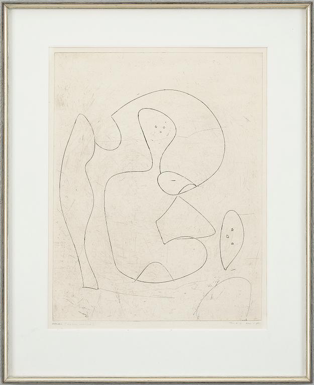 MAX ERNST, färgetsning, signerad, epreuve d'artiste.