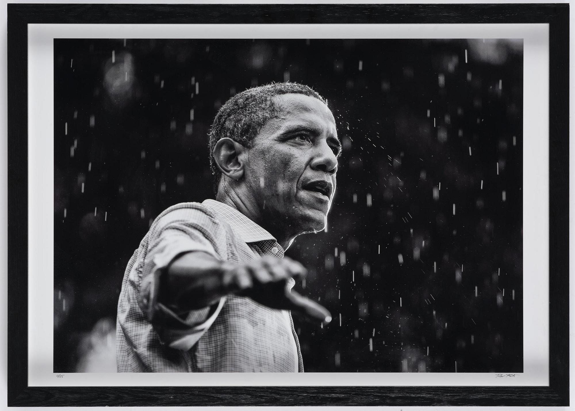 Brooks Kraft, "Obama in Rain", 2012.
