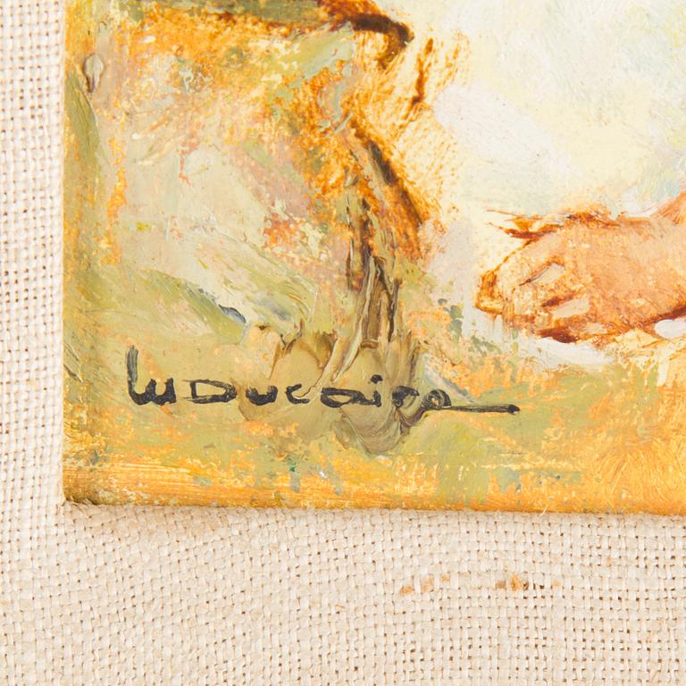 MARYSE DUCAIRE-ROQUE, "Nu", oil on canvas, signed.