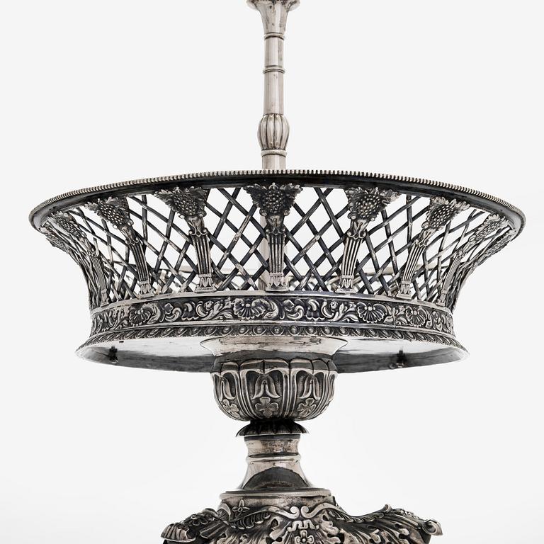 Gustaf Folcker, kakfat, silver, Stockholm 1839.